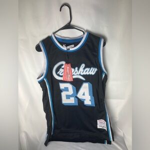 SZ M Kobe Bryant #24 LA Crenshaw Black Basketball Jersey by Headgear Classics
